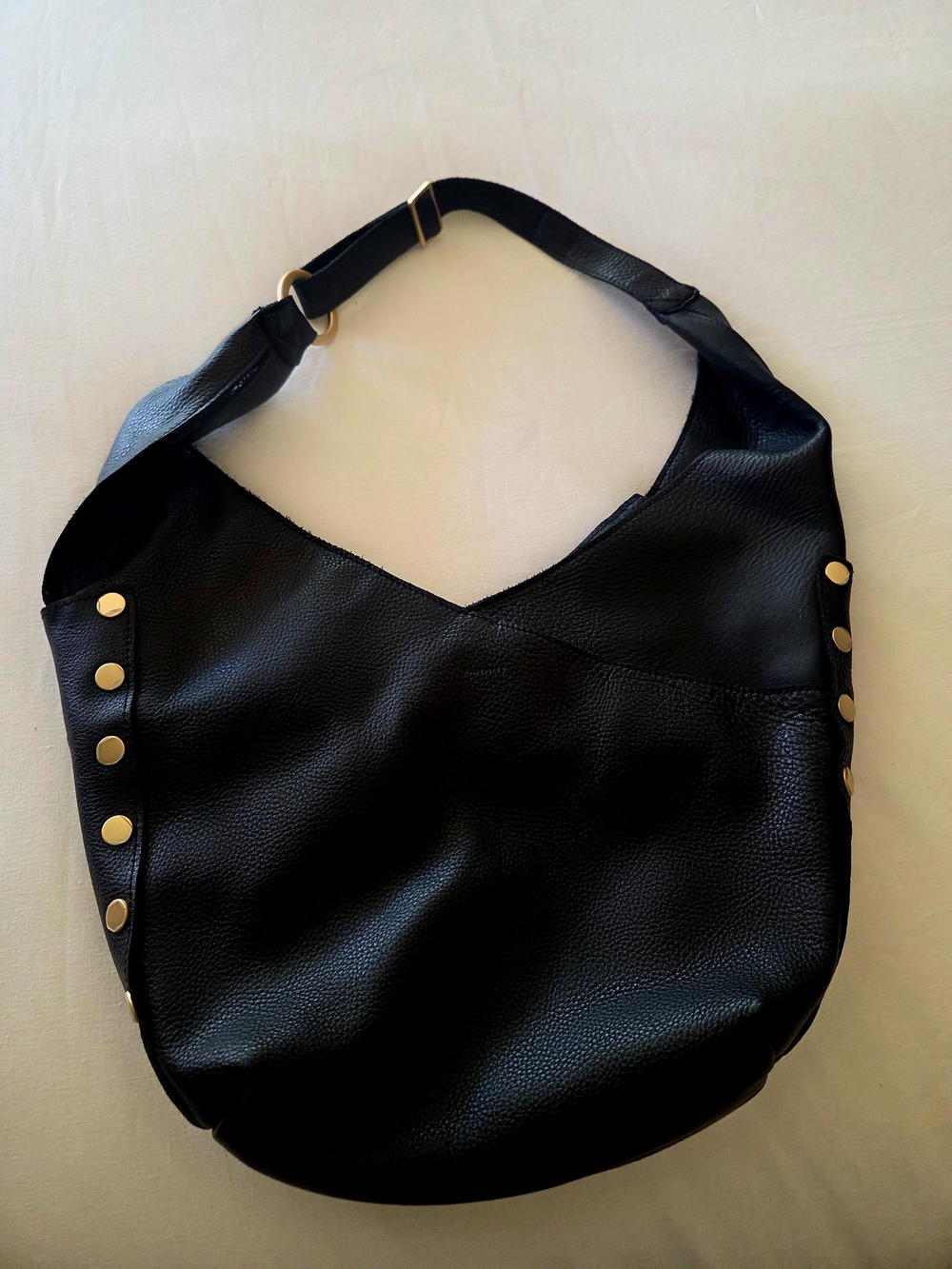HAMMIT Tom Lrg Black/gunmetal Leather Tote with Red Lining Vintage 2023 - Picture 2 of 4